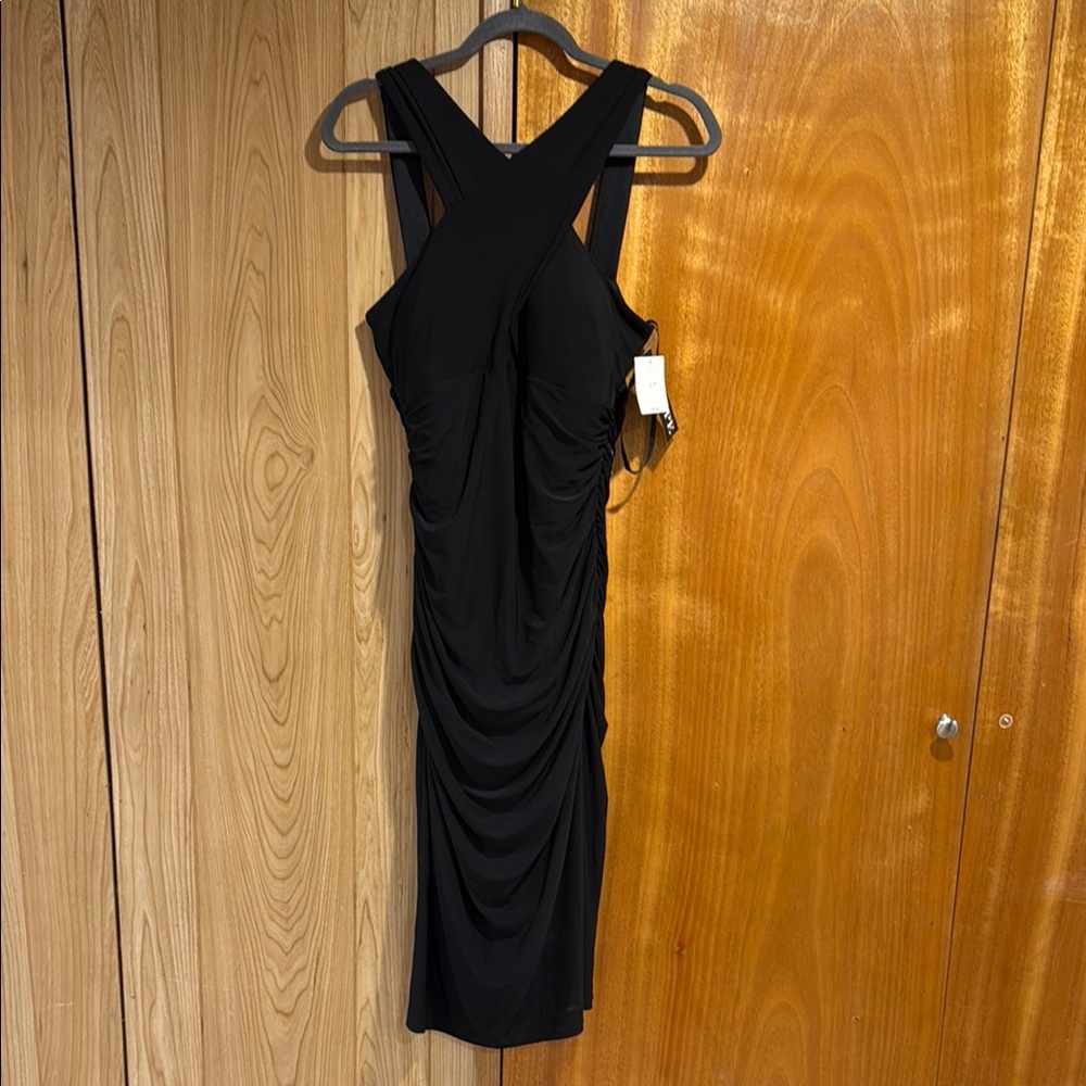 Xscape Criss Cross Ruched Dress